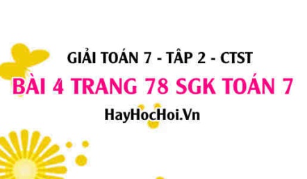 Giải bài 4 trang 78 Toán 7 tập 2 SGK Chân trời sáng tạo